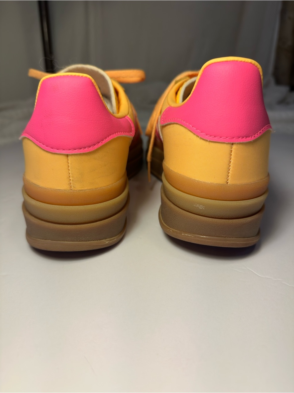 adidas Gazelle Bold Spark Lucid Pink Yellow Gum Platform Sneakers 8.5 IG4387 - Picture 2 of 11